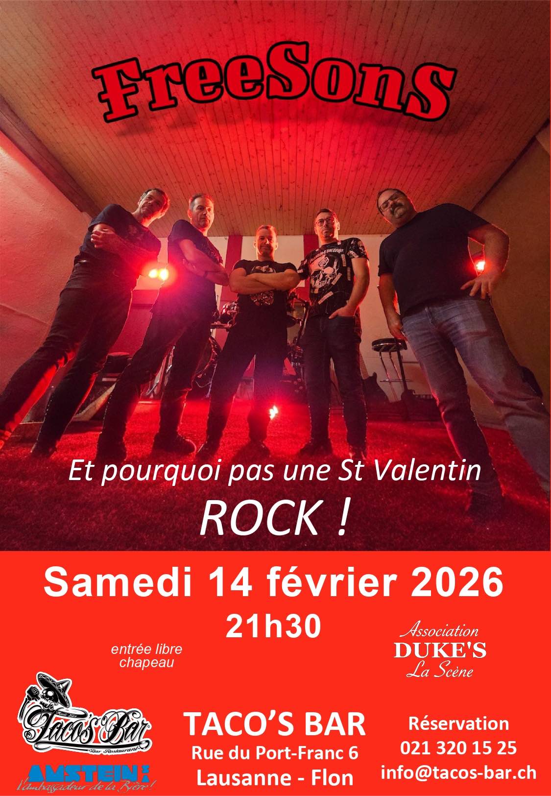 FEVRIER 14 CONCERT FREE SONS 2026