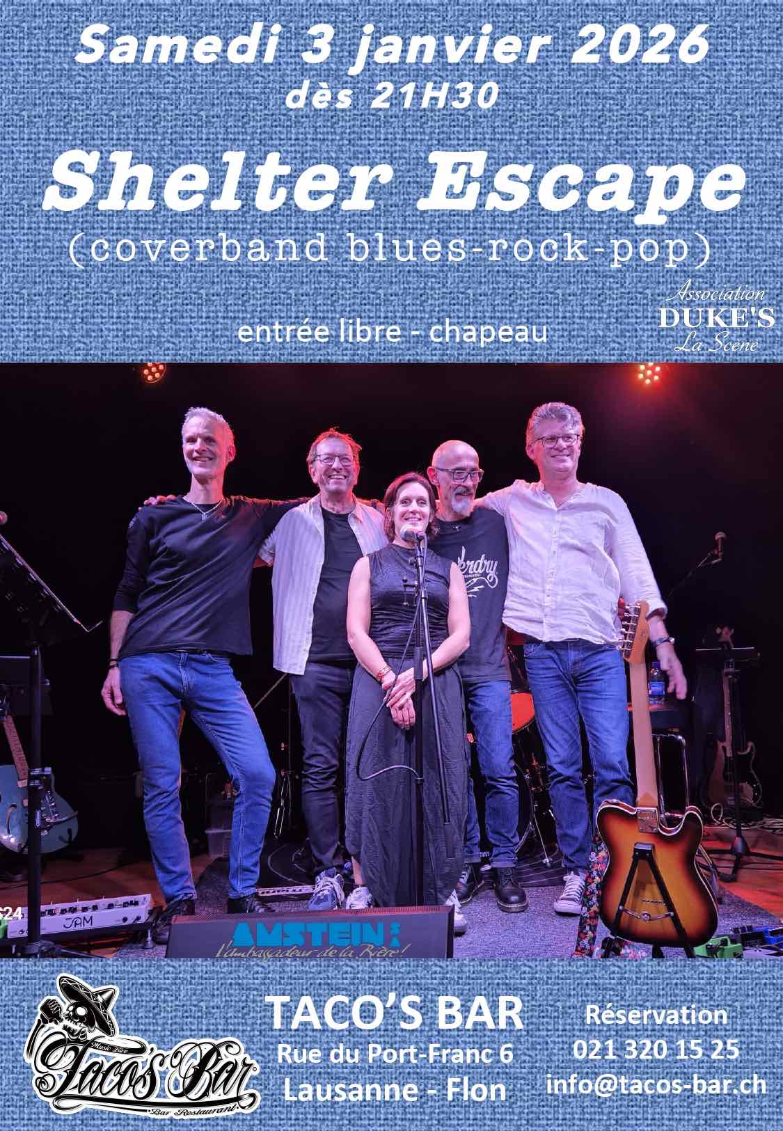 JANVIER 03 CONCERT SCHELTER ESCAPE 2026