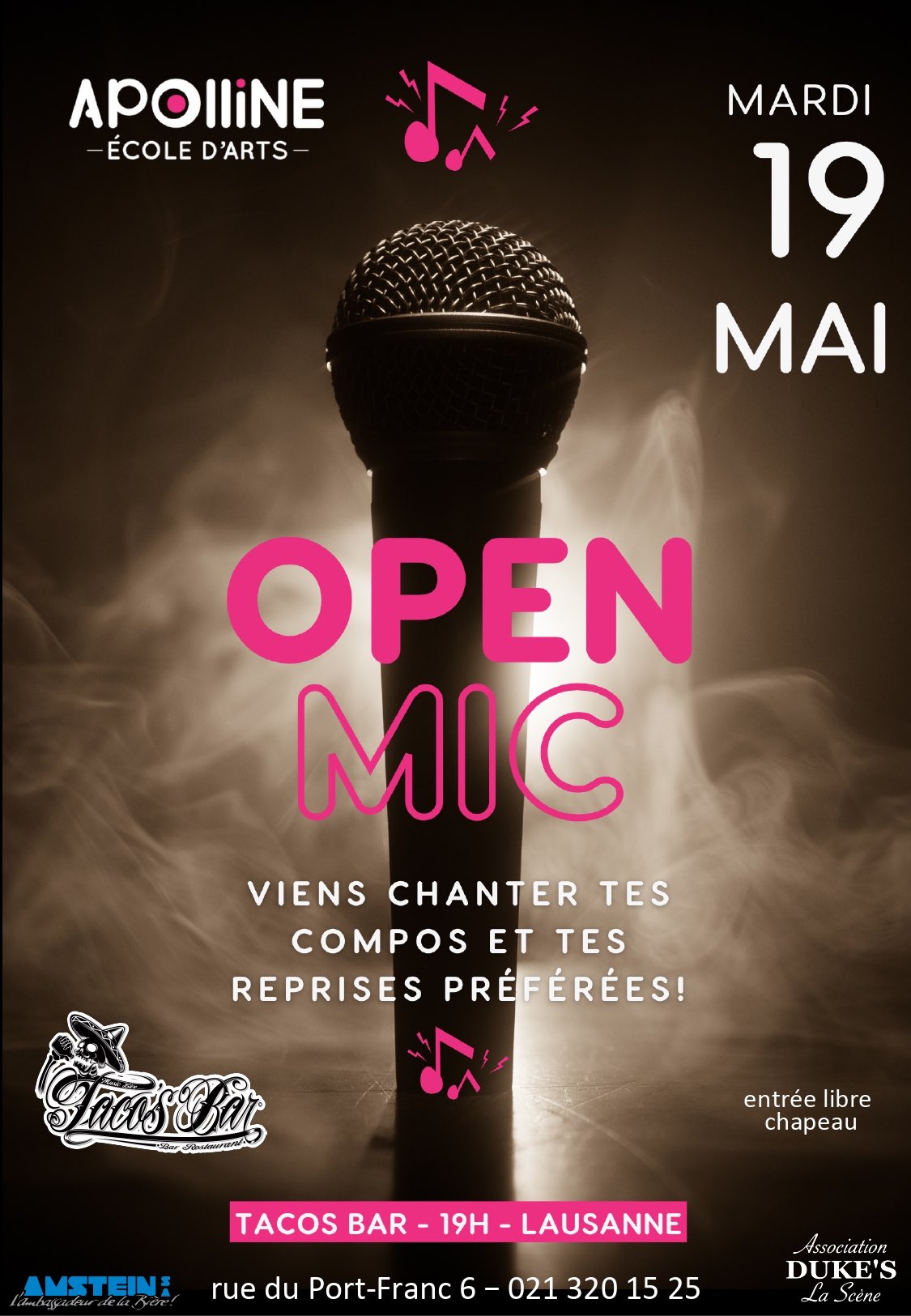 MAI 19 OPEN MIC ECOLE APOLLINE 2026