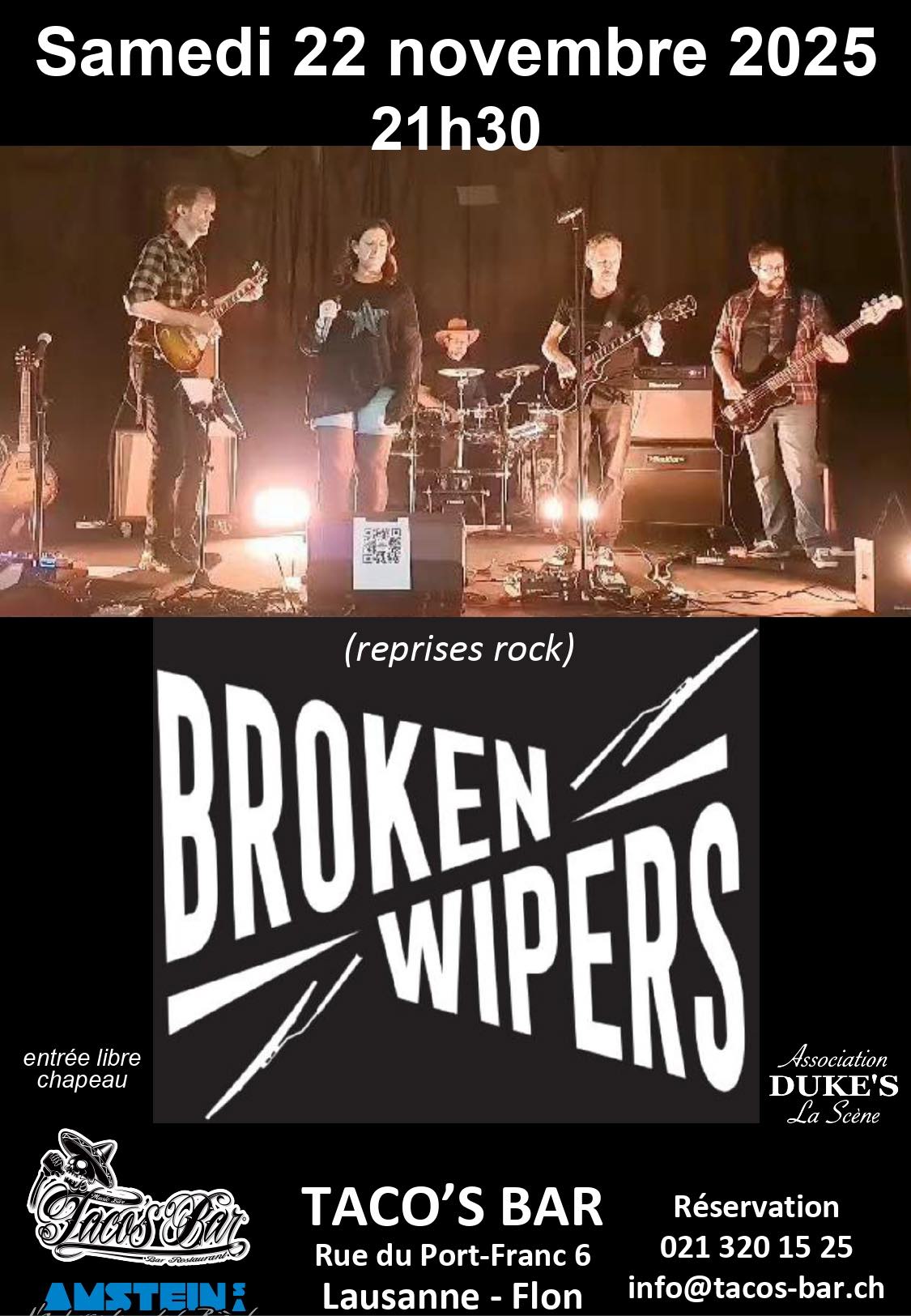 NOVEMBRE 22 CONCERT BROKEN WIPERS 2025