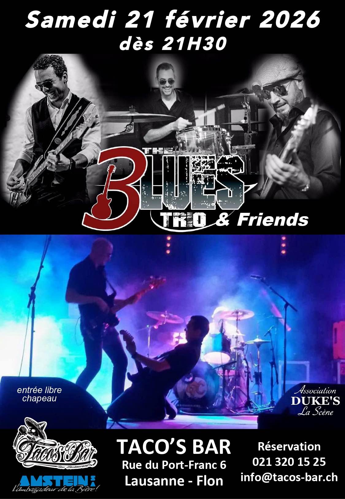 FEVRIER 21 CONCERT THE BLUES TRIO 2026