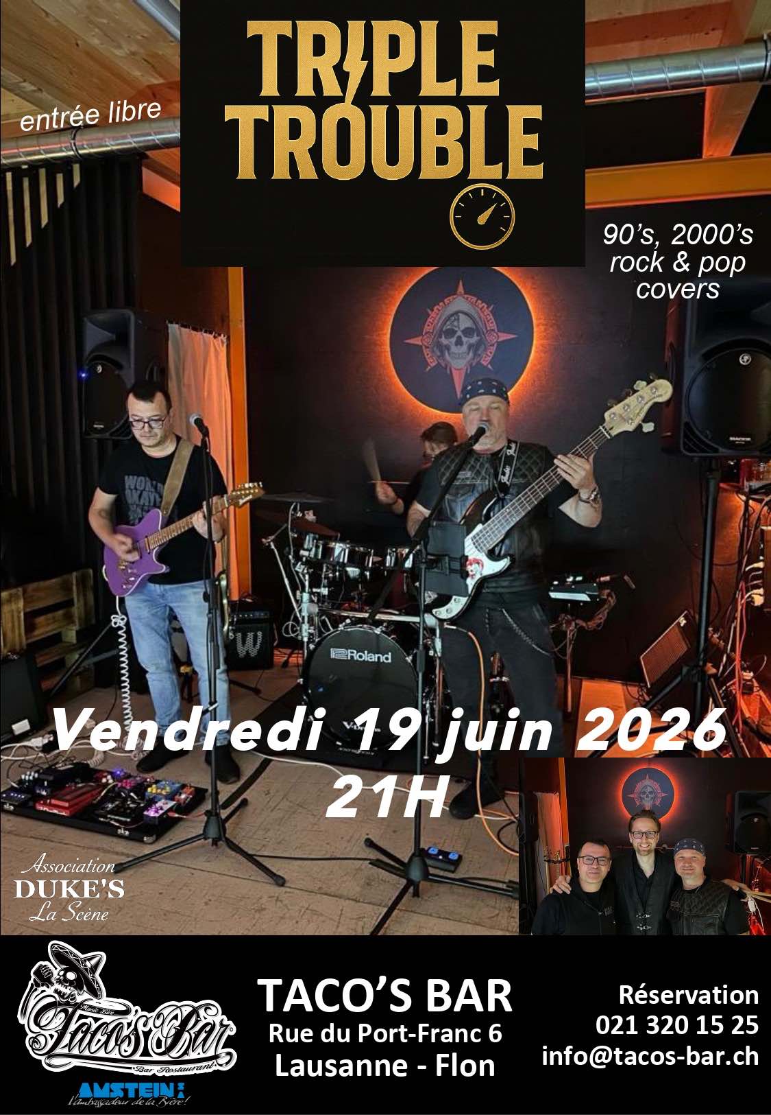 JUIN 19, CONCERT TRIPLE TROUBLE 2026